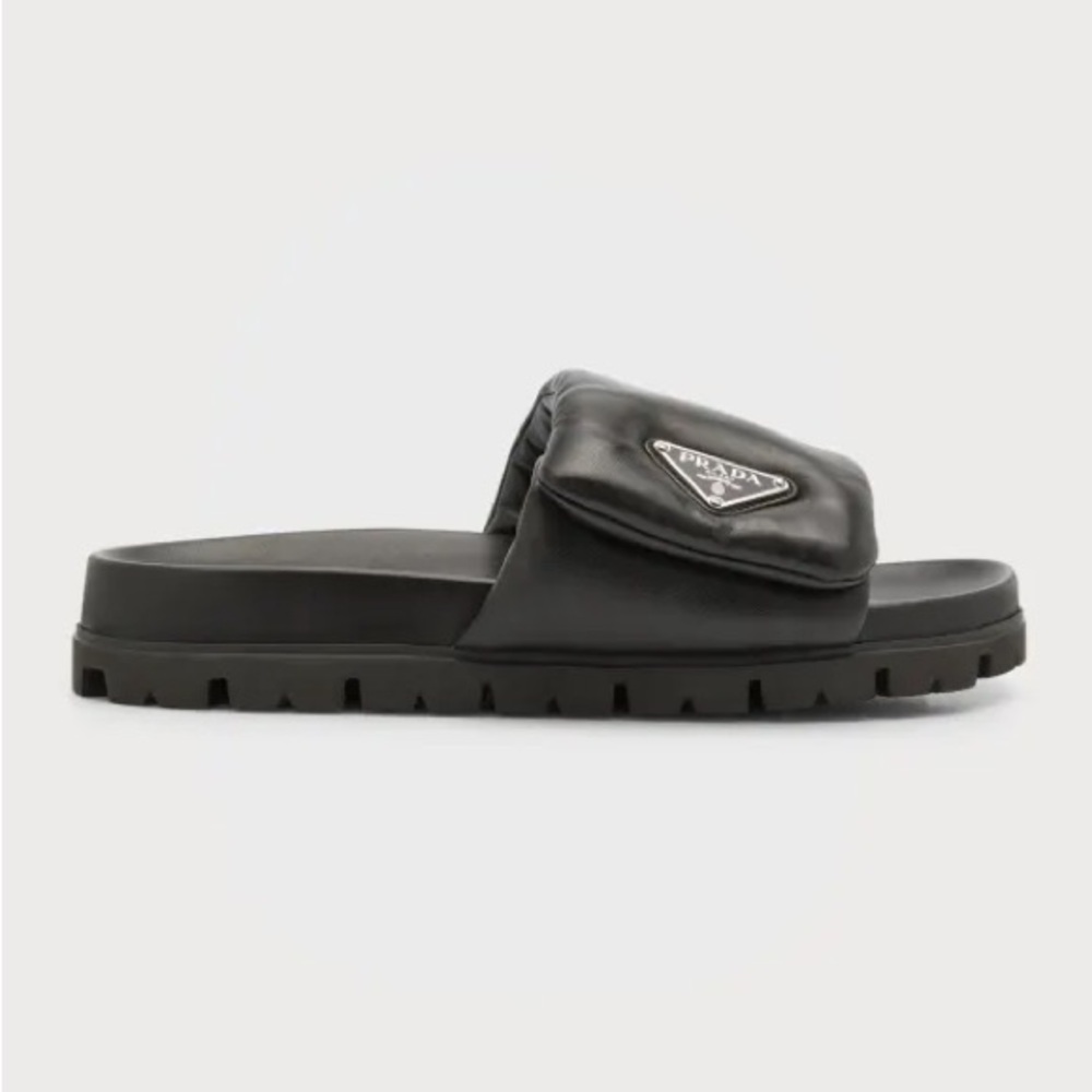 Prada padded Napa leather slides - Picture 2 of 3